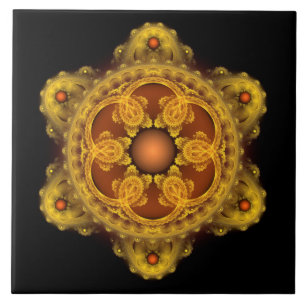 Fractal art fairy mandala tile