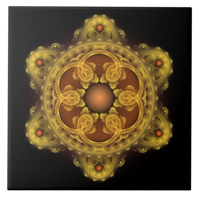 Fractal art fairy mandala tile (Front)