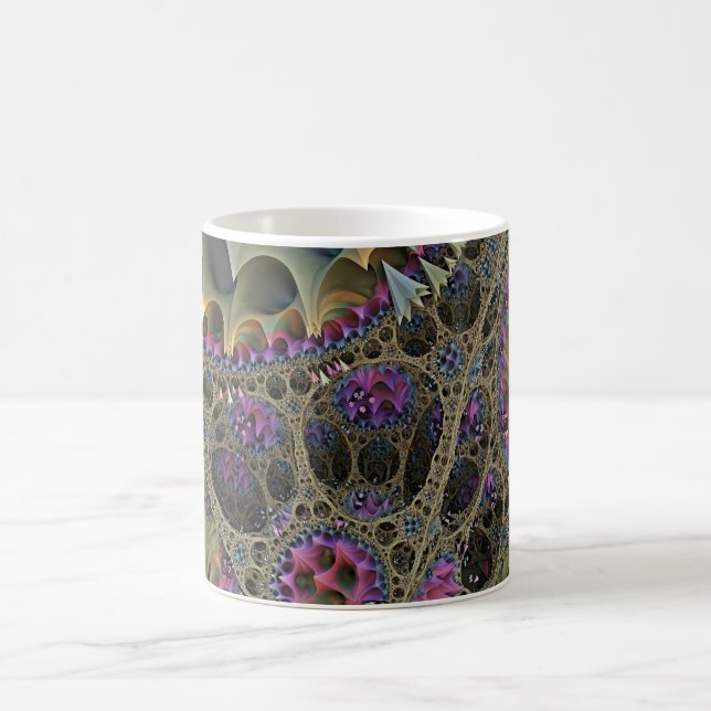 Fractal ART FLORAL WORLD Coffee Mug (Center)