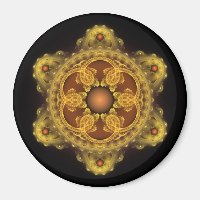 Fractal art mandala magnet (Front)