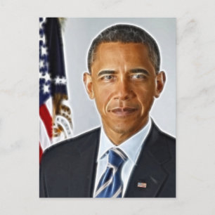 Fractal Art, Official Portrait Barack Obama Postcard