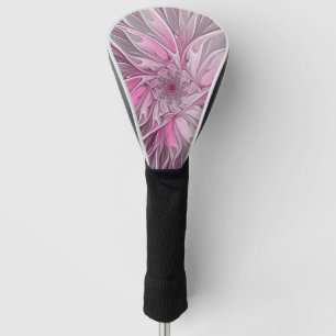 Fractal Art Pink Flower Dream, Floral Fantasy Golf Head Cover