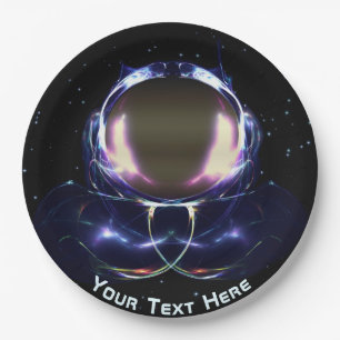 Fractal Astronaut Paper Plate