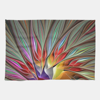Fractal Bird of Paradise Tea Towel