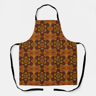 Fractal Bloom in Autumn Hues Apron