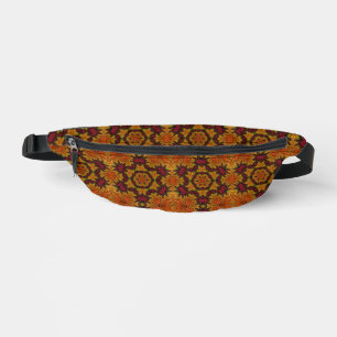 Fractal Bloom in Autumn Hues Bum Bags