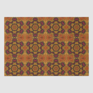 Fractal Bloom in Autumn Hues Tissue Paper