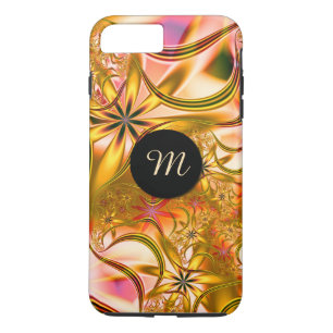 Fractal Blossoming Gold Monogram Case-Mate iPhone Case