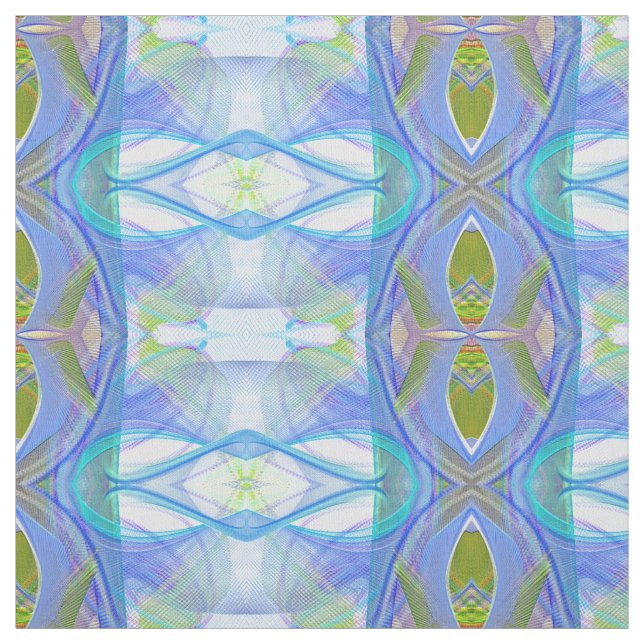 fractal blue ethnic pattern. fabric (Swatch)