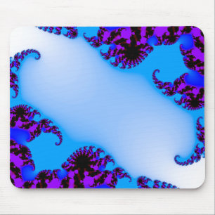 Fractal blue mouse pad