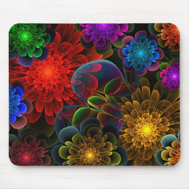 Fractal Bouquet Mouse Pad (Front)