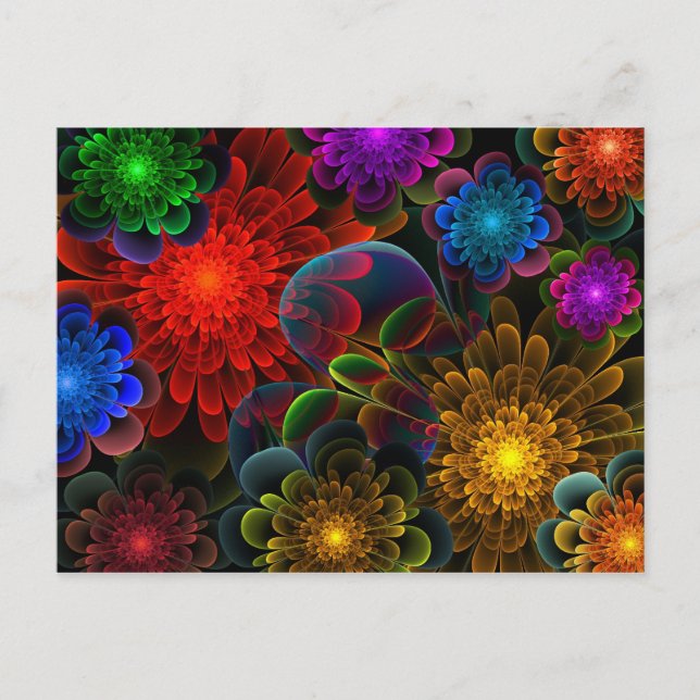 "Fractal Bouquet" Postcard (Front)