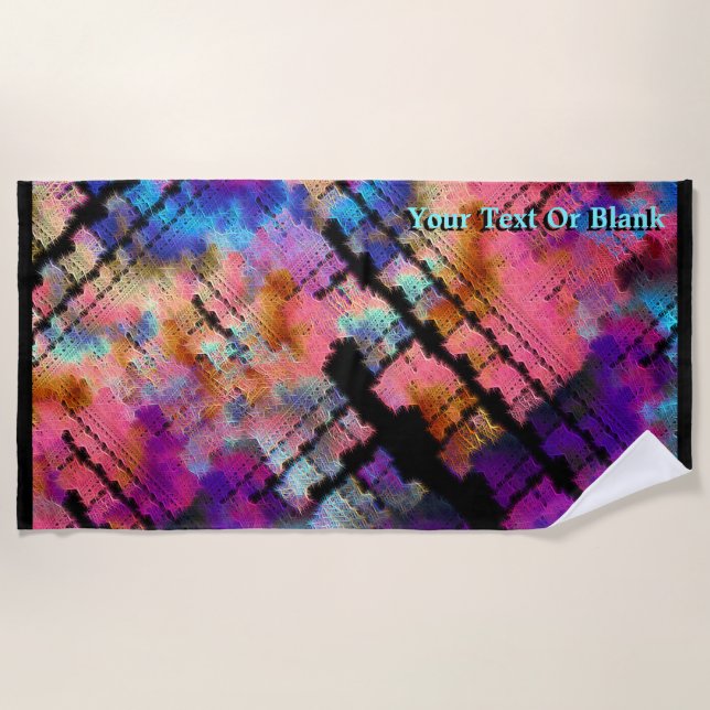 Fractal Brainstorm Beach Towel (Front)