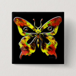 Fractal Butterfly Art 1 Button