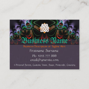 Fractal Butterfly Art w/ Logo Big Business card