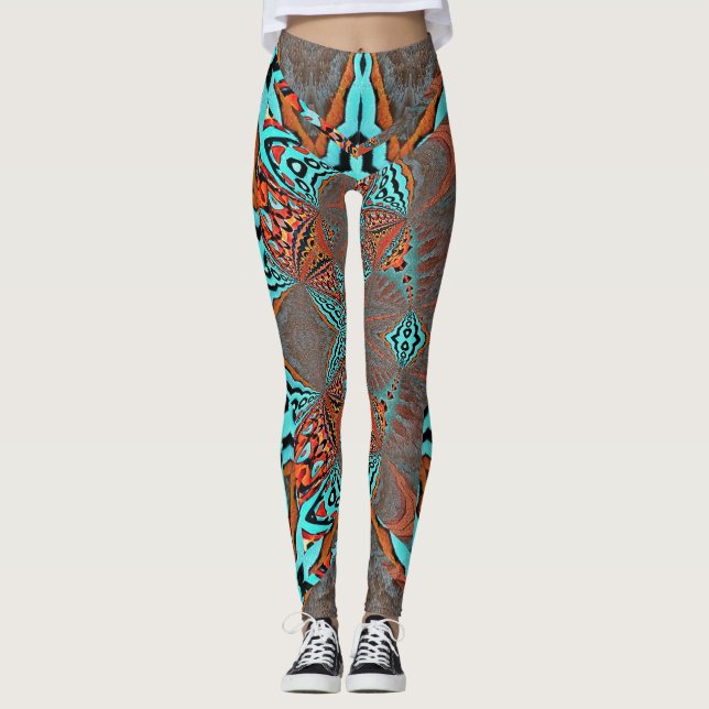 Fractal Butterfly Star of Future Leggings (Front)