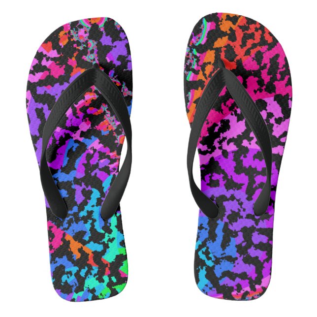Fractal Camo Pattern Jandals (Footbed)