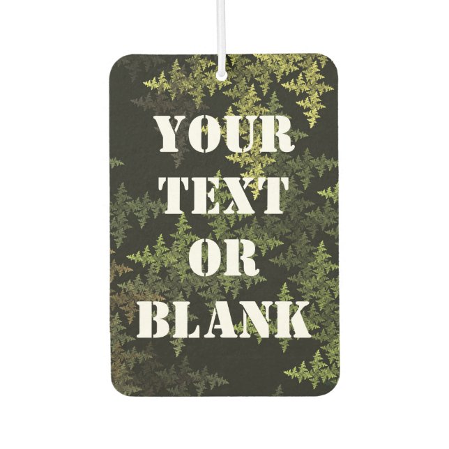 Fractal Camouflage Car Air Freshener (Front)