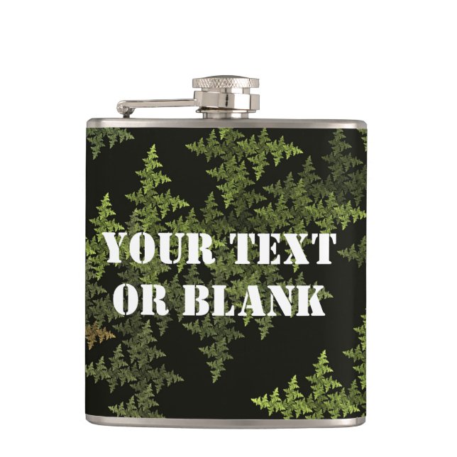 Fractal Camouflage Hip Flask (Front)