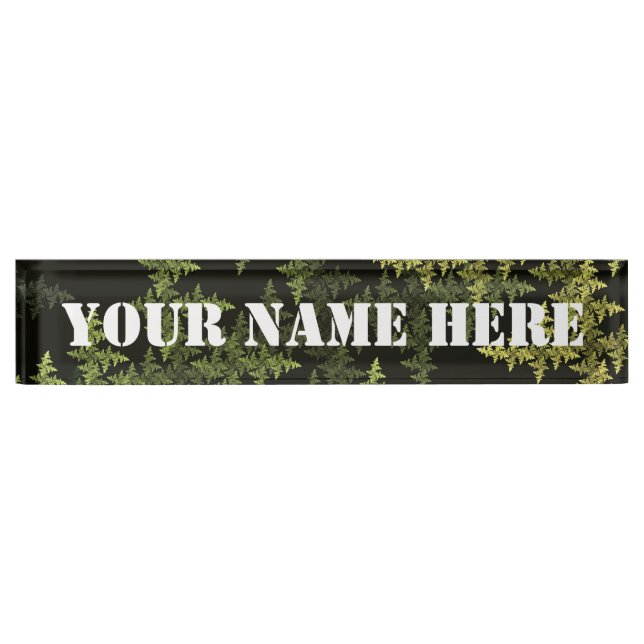 Fractal Camouflage Nameplate (Front)