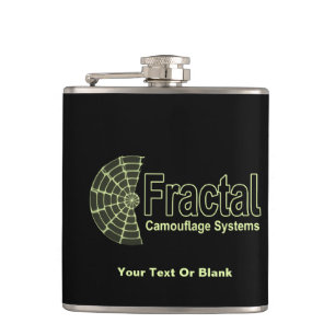 Fractal Camouflage Systems Logo Hip Flask