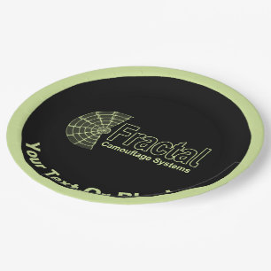 Fractal Camouflage Systems Logo Paper Plate