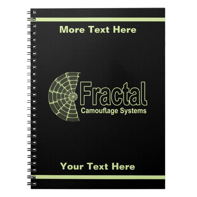 Fractal Camouflage Systems Logo Spiral Notebook (Front)