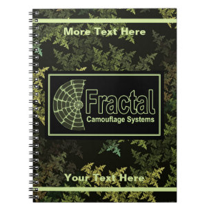 Fractal Camouflage Systems Logo Spiral Notebook