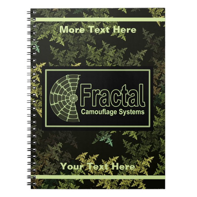Fractal Camouflage Systems Logo Spiral Notebook (Front)