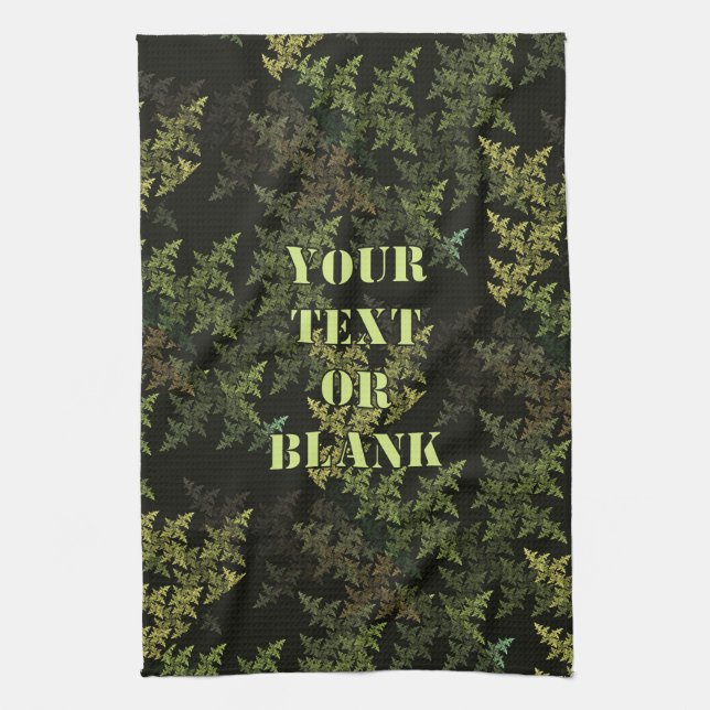 Fractal Camouflage Tea Towel (Vertical)