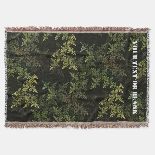 Fractal Camouflage Throw Blanket (Front)