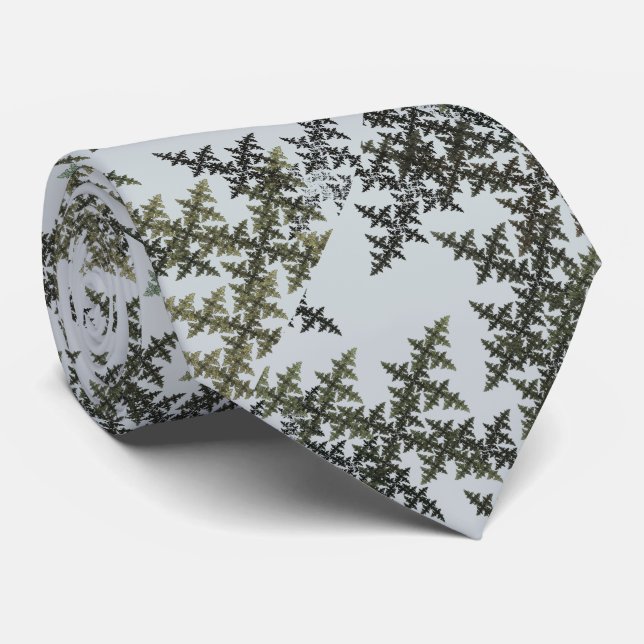 Fractal Camouflage - Winter Tie (Rolled)