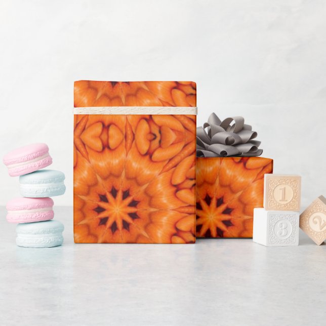 fractal carrots wrapping paper (Baby Shower)