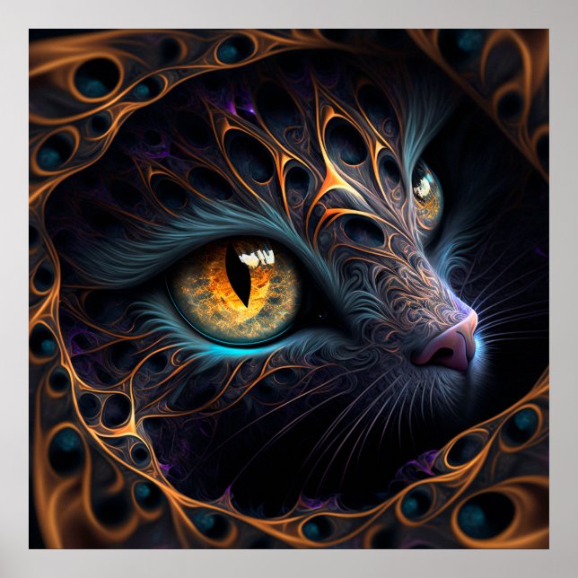 Fractal cat poster (Front)