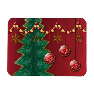Fractal Celebration Christmas Flexible Magnet