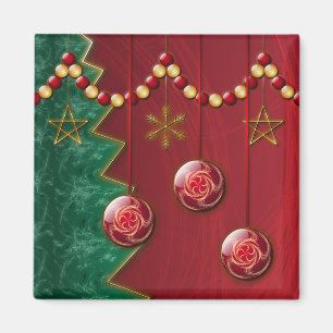 Fractal Celebration Christmas Magnet