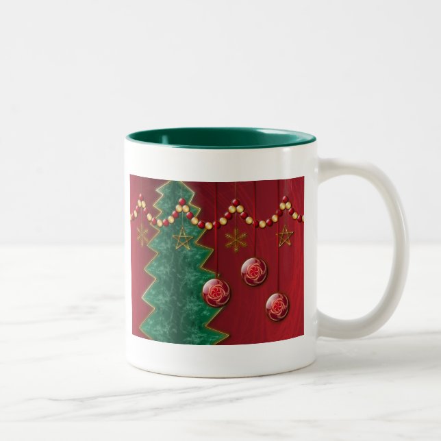 Fractal Celebration Christmas Mug (Right)