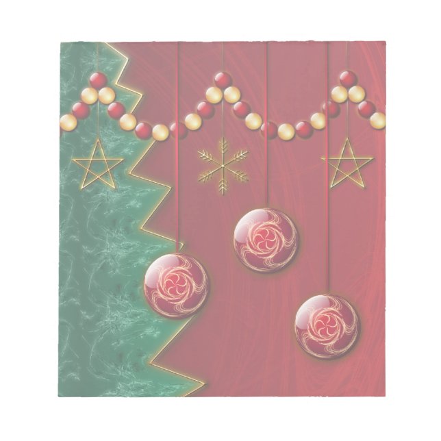 Fractal Celebration Christmas Notepad (Front)