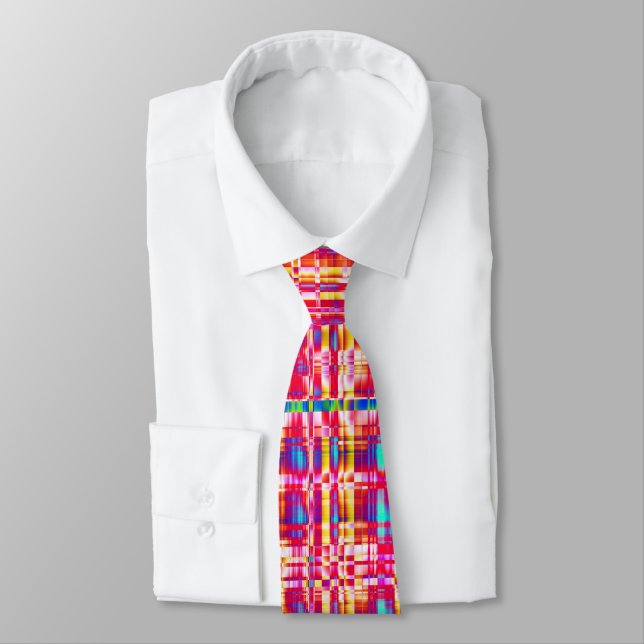Fractal Check Tie (Tied)