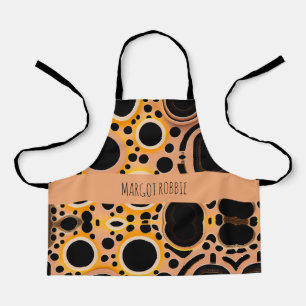 Fractal Circles 3D Geometric Pattern Apron