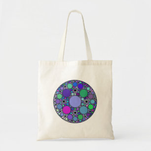 Fractal Circles in Purple Pink Blue Green Tote Bag