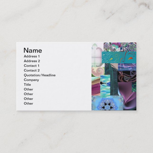 Fractal Collage Braid Business Card (Front)