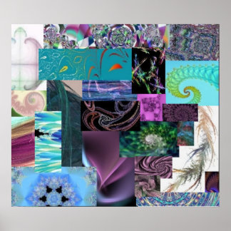 Fractal Collage--Braid Print