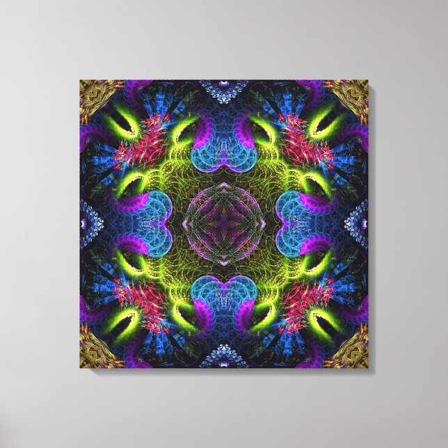 Fractal Colours Geometric Art Canvas (Front)