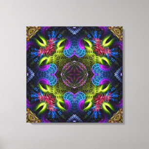Fractal Colours Geometric Art Canvas Print