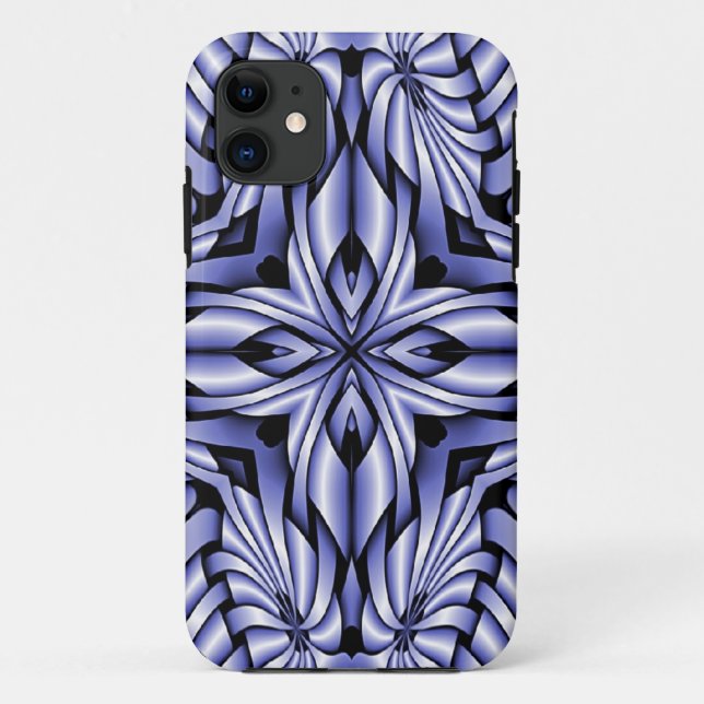 Fractal Composing - Kaleidoscope blue Case-Mate iPhone Case (Back)