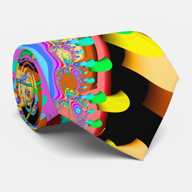 Fractal Confetti Tie (Rolled)