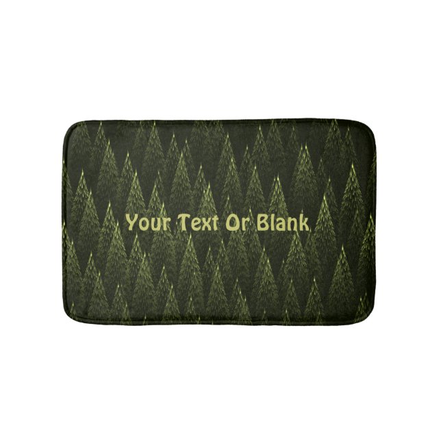 Fractal Conifer Forest Bath Mat (Front)