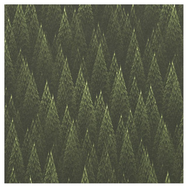 Fractal Conifer Forest Fabric (Close Up)