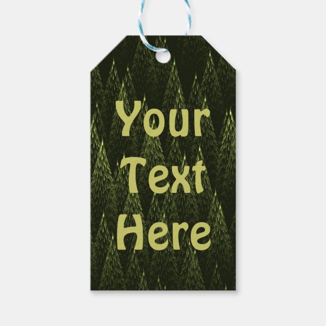Fractal Conifer Forest Gift Tags (Front)